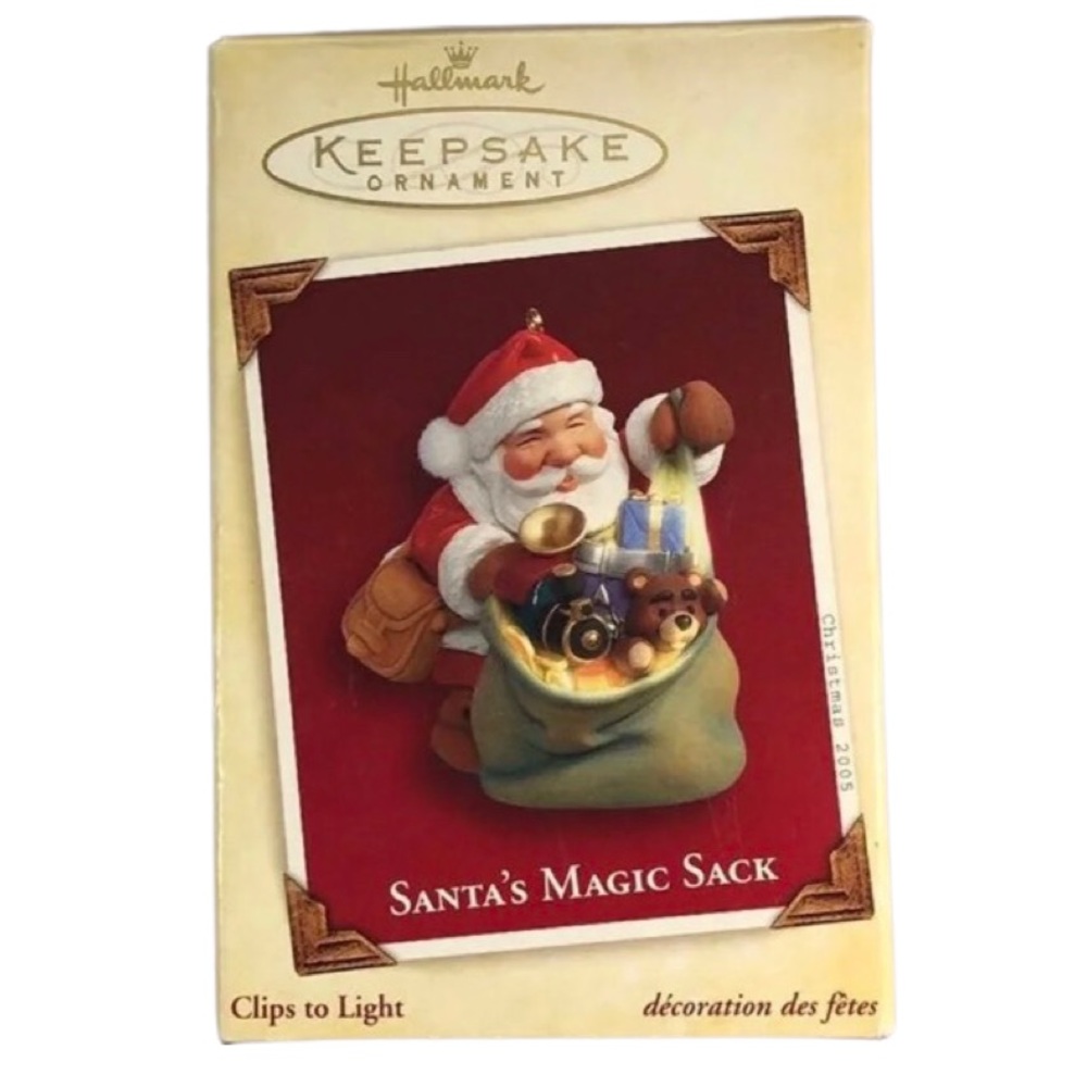 Hallmark Santa Light Up Magic Sack Ornament